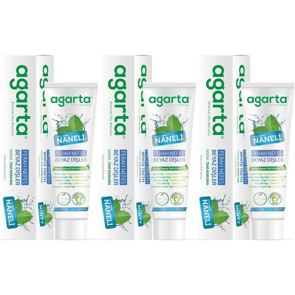 Agarta Doğal Diş Macunu 100ML Naneli (3 Lü Set) ürün görseli 1