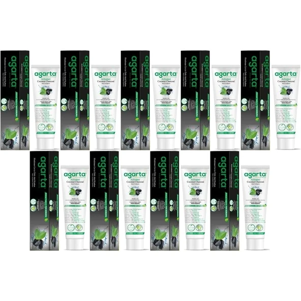 Agarta Doğal Diş Macunu 100ML Aktif Karbonlu (9 Lu Set) ürün görseli 1