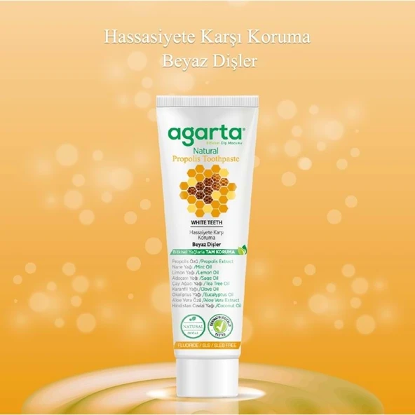 Agarta Doğal Diş Macunu 100ML Propolis (5 Li Set) - Resim 4
