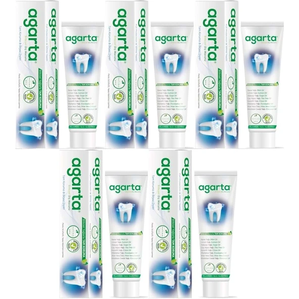 Agarta Doğal Diş Macunu 100ML Bitki Özlü (5 Li Set) ürün görseli 1
