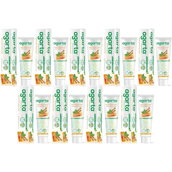 Agarta Doğal Diş Macunu 100ML Misvak özlü (9 Lu Set) ürün görseli 1