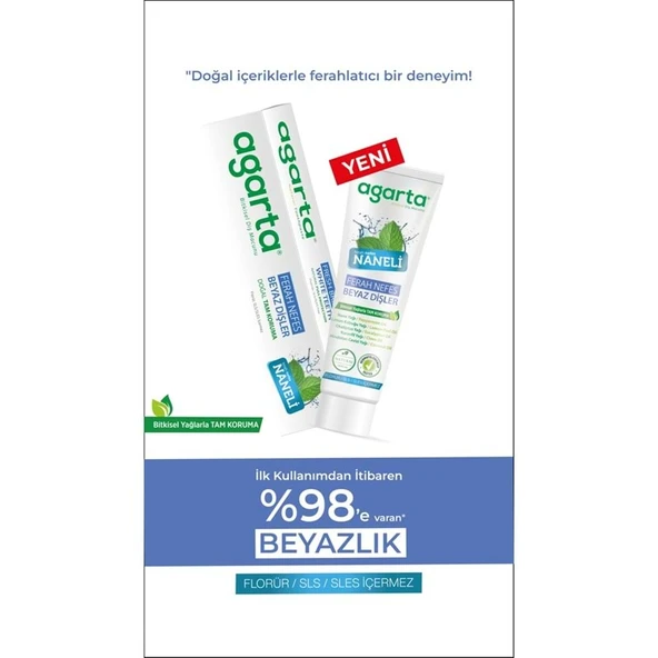 Agarta Doğal Diş Macunu 100ML Naneli (3 Lü Set) - Resim 4