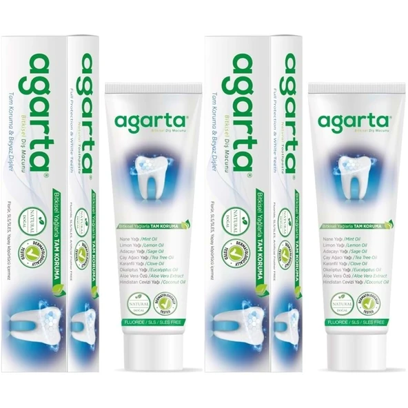 Agarta Doğal Diş Macunu 100ML Bitki Özlü (2 Li Set) ürün görseli 1