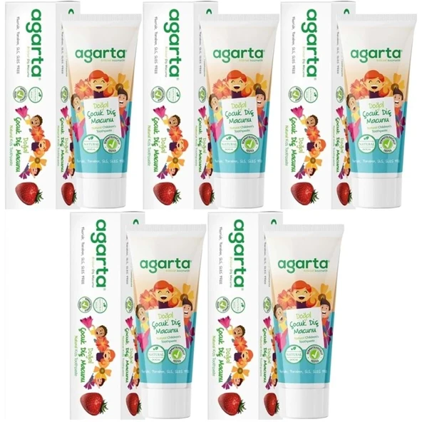 Agarta Doğal Diş Macunu 75ML Çocuk (5 Li Set) ürün görseli 1