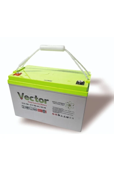 12 V 100 Amper Jel Akü Deep Cycle Nanocarbon Akü (ÜRETİM YILI: 2026) ürün görseli 1