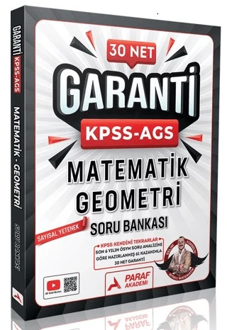 Paraf Akademi KPSS MEB-AGS Matematik-Geometri Sayısal Yetenek 30 Net Garanti Soru Bankası - Selim Yüksel ürün görseli 1