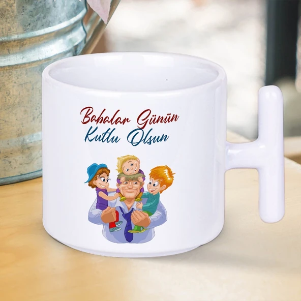 Babalar Günün Kutlu Olsun Yazılı Babalar Gününe Özel T Kupa Bardak ürün görseli 1