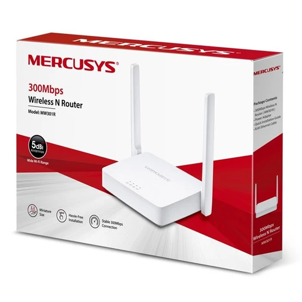 Mercusys MW301R 2 Port 300 Mbps Router - Resim 3