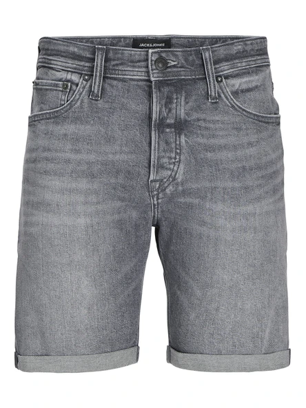 JACK JONES Erkek Likralı Siyah Kot Şort 12269612 ürün görseli 1
