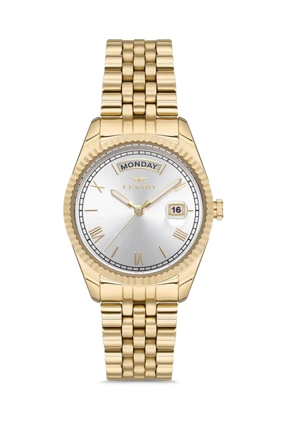 Ferro FL21131A-B Quartz Çelik Altın Rengi 35 mm Kadın Kol Saati ürün görseli 1