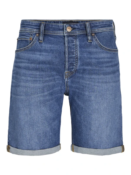 JACK JONES Erkek Likralı Siyah Kot Şort 12269612 ürün görseli 1