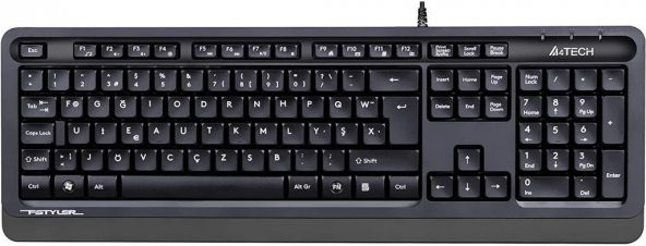 A4 TECH FK10 F USB Multimedya Gri Klavye ürün görseli 1
