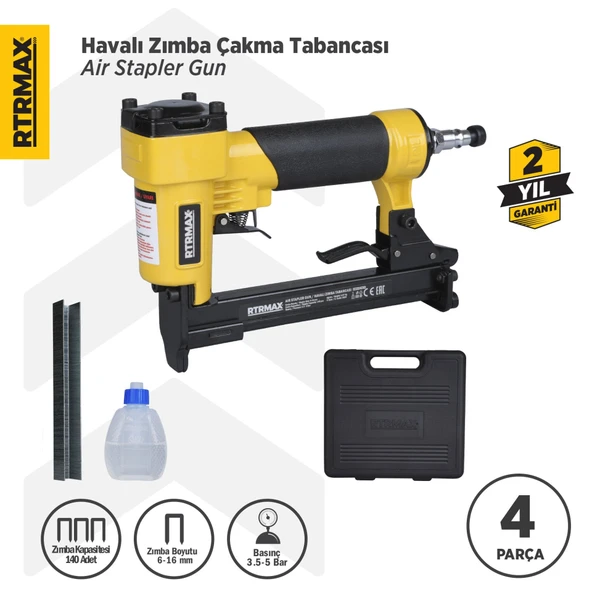 RTM0116 Havalı Zımba Çakma Tabancası 6-16 mm 3.5-5 Bar Çantalı ürün görseli 1