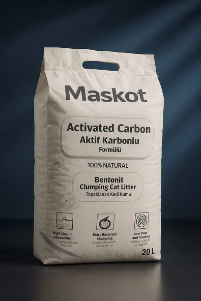 Maskot Aktif Karbonlu Kedi Kumu 20 L ürün görseli 1