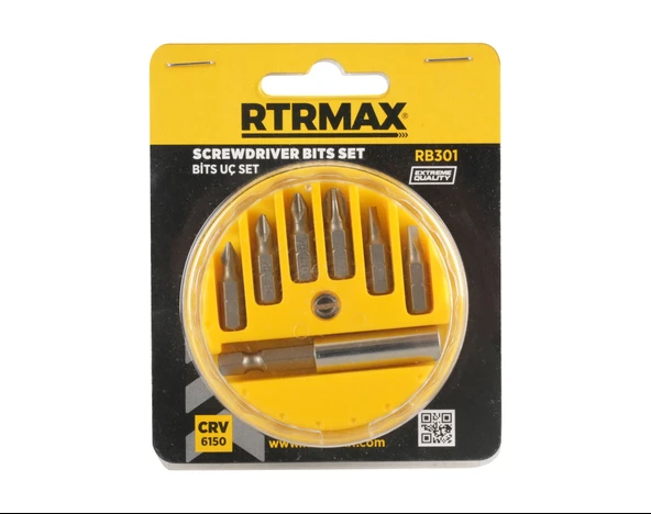 RB301 Bits Uç + Adaptör Seti - 7 Parça ürün görseli 1