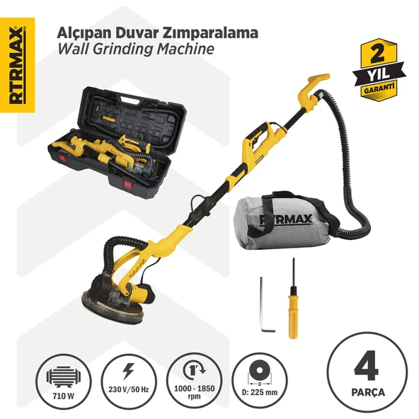 PTTAVM: RTM3793 Alçıpan Duvar Zımpara Makinası 710 W 225 mm
