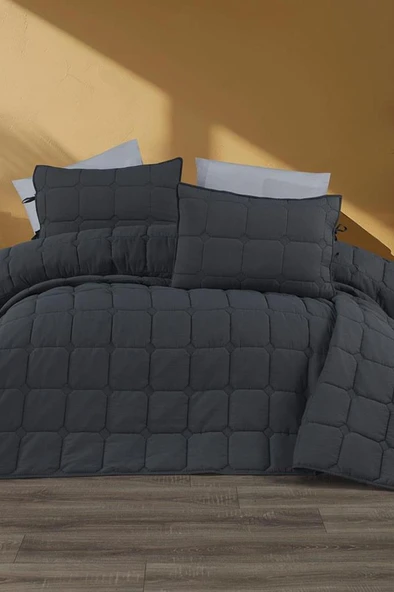 Cratos Comfort Çift Kişilik Yatak Örtüsü Antrasit ürün görseli 1