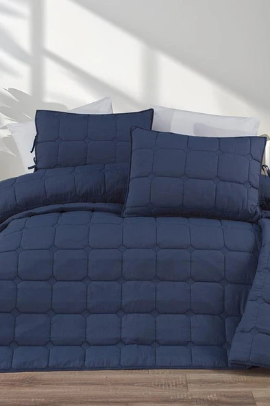 Cratos Comfort Çift Kişilik Yatak Örtüsü Lacivert ürün görseli 1