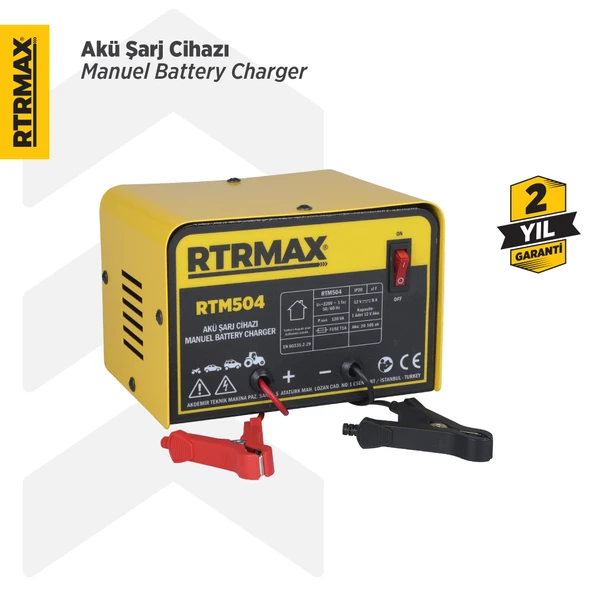 RTM504 Akü Şarj Cihazı/Ünitesi 8 A 12V 20-105 Ah ürün görseli 1