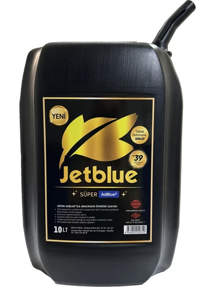 JetBlue Adblue Süper - Dizel Araçlar Için Emisyon Düşürücü Yakıt Katkısı 10 Litre Üretim Yılı 2024 ürün görseli 1