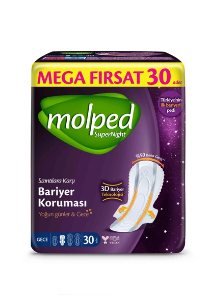 Nessiworld Molped SüperNight Gece Mega Ped 30 Adet ürün görseli 1