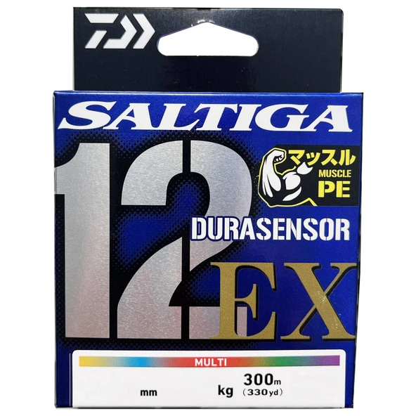 Daiwa Saltiga Durasensor 12EX 300m Multicolor Örgü - İp Misina  0.16mm - 1.5PE - 14Kg ürün görseli 1