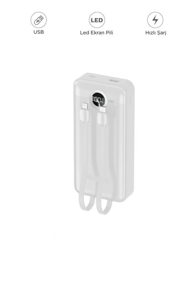 20000mAh 2 Çıkışlı Taşınabilir PD 22.5W Hızlı Şarj Dijital Göstergeli Powerbank ürün görseli 1