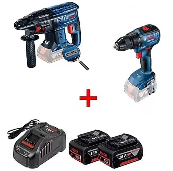 Bosch GBH 180-Li + GSR 18V-50  18 V 2x5 Ah Akülü El Aletleri Seti ürün görseli 1