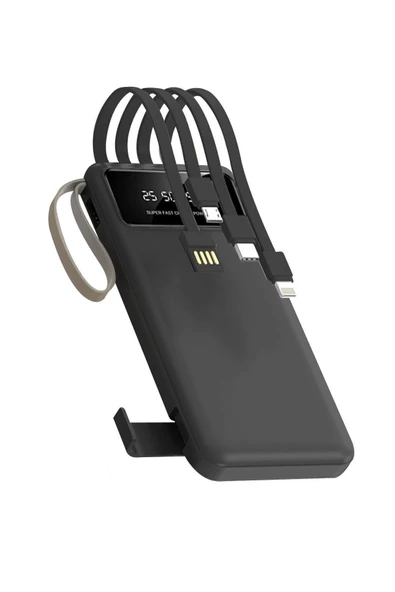 4 Çıkışlı Digital Göstergeli Fenerli 10.000 Mah Powerbank ürün görseli 1