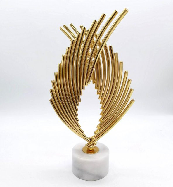 Crearthome Mermer Kaideli Melek Kanadı Obje Gold C-125A ürün görseli 1