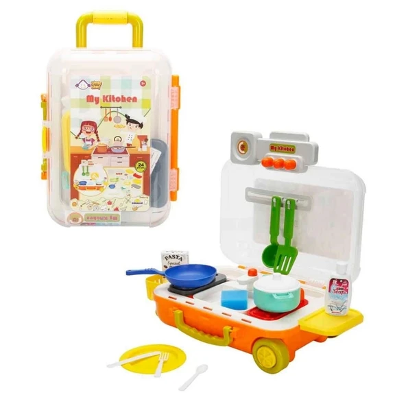 Nessiworld Little Chef Çekçekli Bavul Mutfak Seti 24 Parça ürün görseli 1