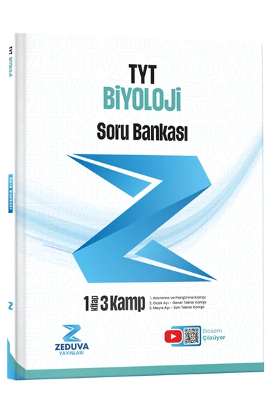 Zeduva Yayınları Biosem TYT Biyoloji 1 Kitap 3 Kamp Soru Bankası ürün görseli 1