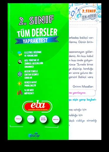 2.Sınıf Tüm Dersler Çek Kopar Yaprak Test - Tatil Kitabı Tekrar Testi ürün görseli 1
