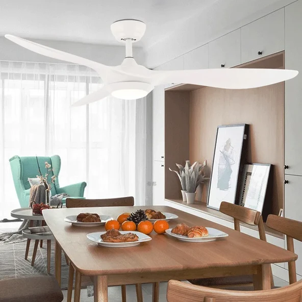 40 Watt, 3 Işık Modlu, 6 Kademeli, Kumandalı, Çok Şık ve Kaliteli Tavan Vantilatörü Ledli Vantilatör ürün görseli 1