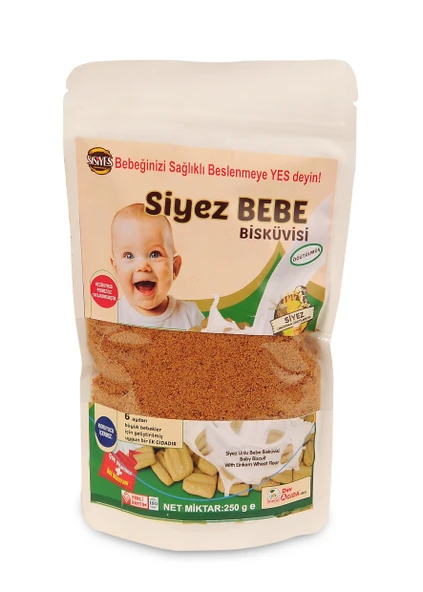 SİYEZ UNLU BEBE BİSKÜVİSİ TOZ 250G ürün görseli 1