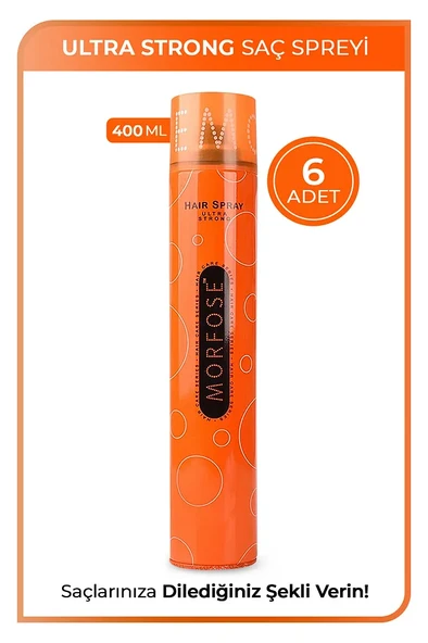 Morfose Ultra Strong Turuncu Sprey x6 Adet 400 ml ürün görseli 1