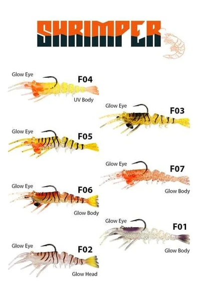 Fujin Shrimper 75mm 8.5gr Silikon Karides ürün görseli 1