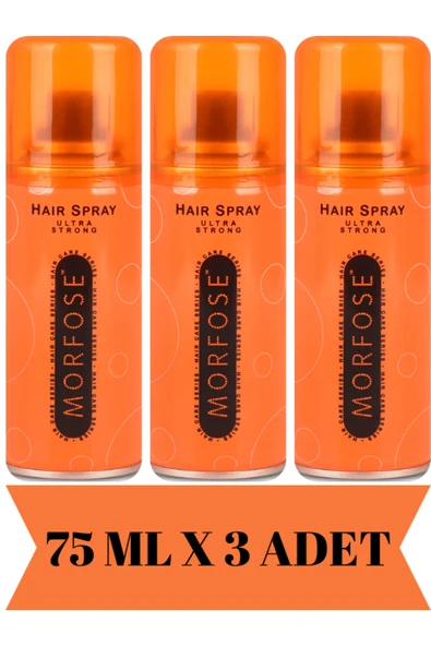 Morfose Ultra Strong Turuncu Sprey x3 Adet 75 ml ürün görseli 1
