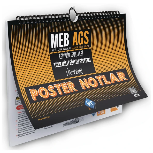MEB AGS Eğitimin Temelleri ve Türk Milli Eğitim Sistemi Mevzuat Poster Notlar KR Akademi Yayınları ürün görseli 1