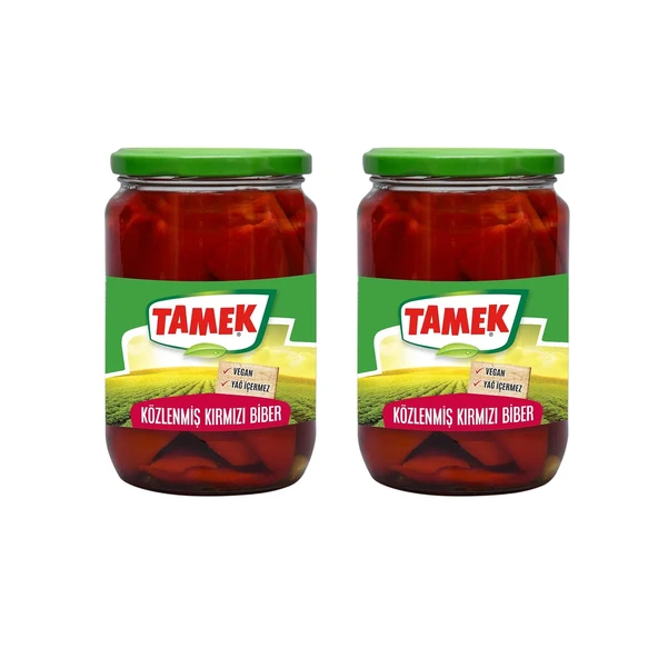Tamek Közlenmiş Biber 530 gr Cam Kavanoz x 2 Adet ürün görseli 1