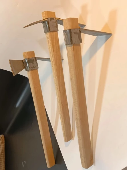 Sürmene Makas Çeliği 3lü Set Paltalı, Düz, Çatallı Kazma Seti Bahçe Tarla Hobi 45cm Profesyonel ürün görseli 1