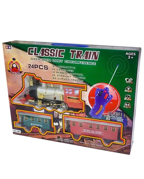 Classic Train Uzaktan Kumandalı Işıklı ve Sesli Tren 187 ürün görseli 1