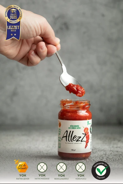 Allezz Közlenmiş Acı Biber Sosu - Normal Acı (Mild) - Resim 3