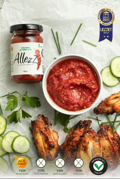 Allezz Közlenmiş Acı Biber Sosu - Normal Acı (Mild) - Resim 5