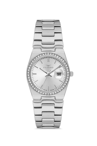 Ferro FL21596AWT-A Quartz Çelik Gri 30 mm Kadın Kol Saati ürün görseli 1
