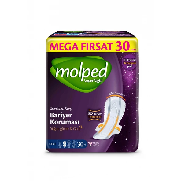 Molped Süpernight Gece Mega Ped 30 Adet ürün görseli 1