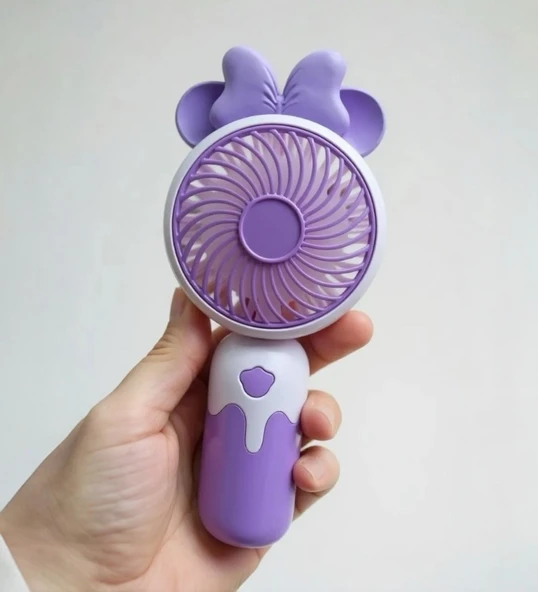 Cartoon USB Şarjlı El Fanı I Mini Taşınabilir Fan I Yaz Serinleticisi I Vantilatör I Taşınabilir Fan ürün görseli 1