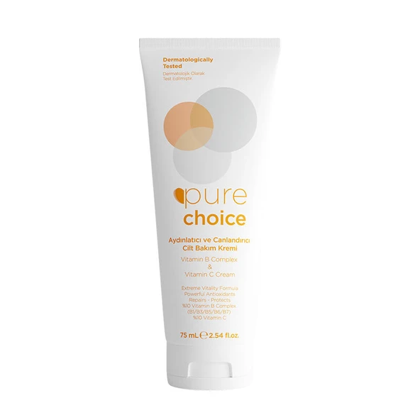 Pure Choice Vitamin C ve Vitamin B Complex Cilt Bakım Kremi 75 ml ürün görseli 1