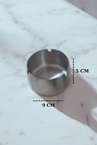 Metal,Dekoratif Paslanmaz Çelik Küllük - Resim 2