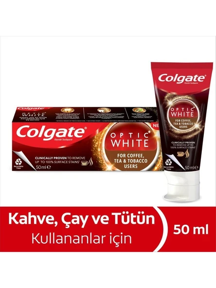 Colgate Optic White Kahve, Çay ve Tütün Kullanıcıları Için Diş Macunu 50 ml ürün görseli 1